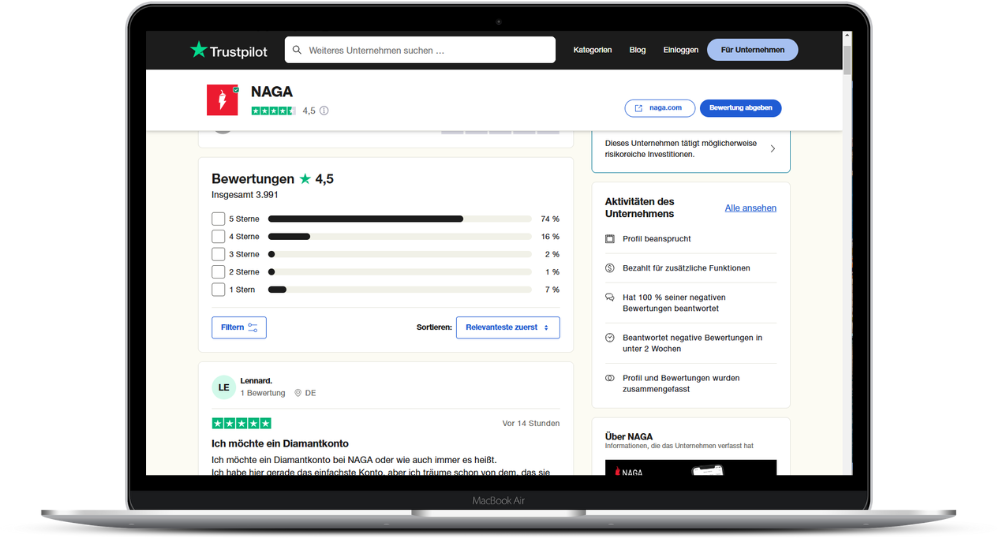 Erfahrung NAGA trustpilot